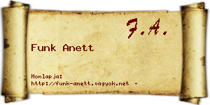 Funk Anett névjegykártya
